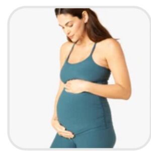 Beyond Yoga - Spacedye Slim Racerback Maternity Tank - Blue Heather